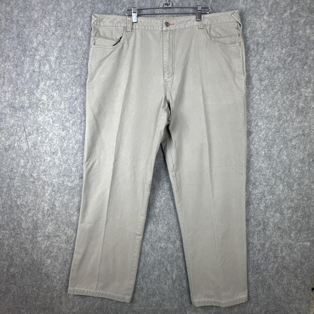 Ibex Pants Mens 40 Tan Organic Cotton Chino Straight Leg Khaki Heavy Duty